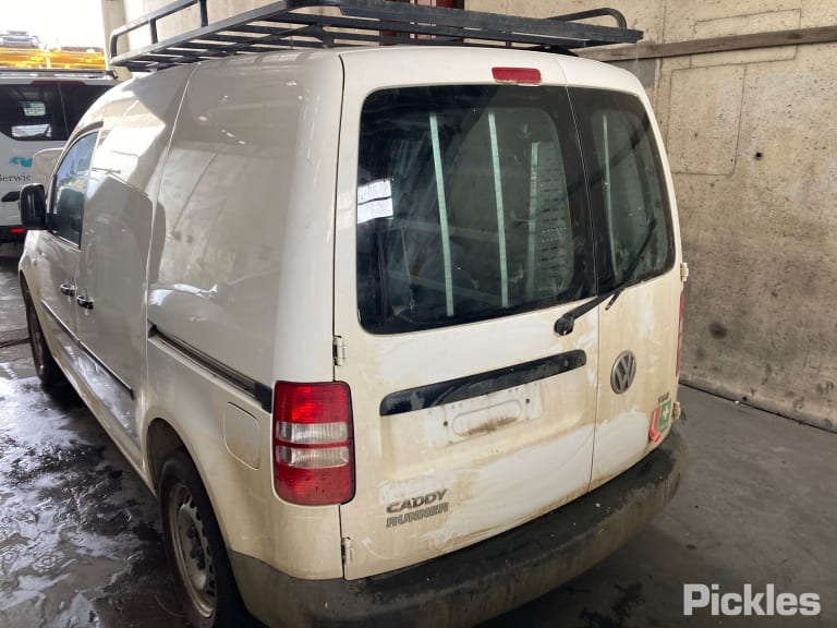 2015 VOLKSWAGEN CADDY 2K, BLACK (TEXTURED), SWB, NON PARK SENSOR TYPE, 08/10-06/15 2K0807417AG REAR BUMPER
