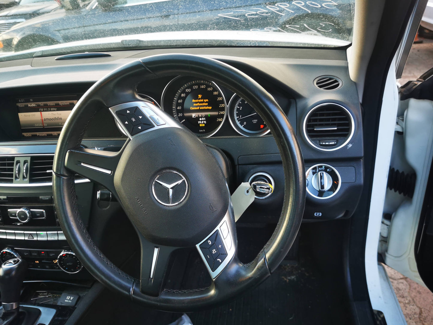 2013 MERCEDES C CLASS LH FRONT, SEAT BELT ONLY, W204/S204, SEDAN/WAGON, 05/11-07/14 SEAT BELT STALK