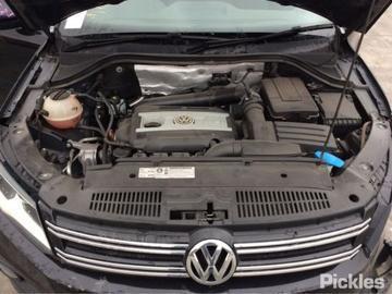 2012 VOLKSWAGEN TIGUAN LH FRONT, SEAT BELT ONLY, SMALL PLUG TYPE, 5N, 11/12-08/16 5N2857705A SEAT BELT STALK