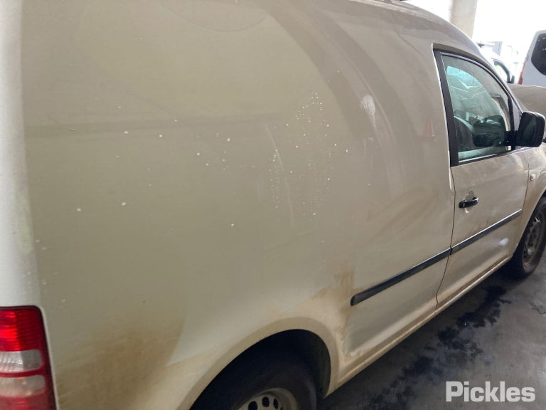 2015 VOLKSWAGEN CADDY 2K, BLACK (TEXTURED), SWB, NON PARK SENSOR TYPE, 08/10-06/15 2K0807417AG REAR BUMPER