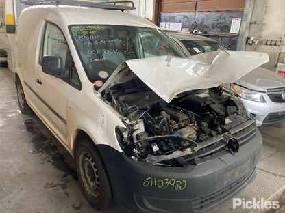 2015 VOLKSWAGEN CADDY 2K, BLACK (TEXTURED), SWB, NON PARK SENSOR TYPE, 08/10-06/15 2K0807417AG REAR BUMPER
