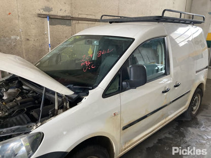 2015 VOLKSWAGEN CADDY 2K, BLACK (TEXTURED), SWB, NON PARK SENSOR TYPE, 08/10-06/15 2K0807417AG REAR BUMPER