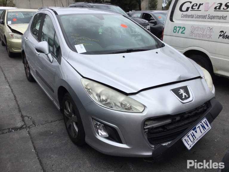 2012 PEUGEOT 308 T7, HATCH, ACCESS, NON PARK SENSOR TYPE, 08/11-12/13 7410EP REAR BUMPER