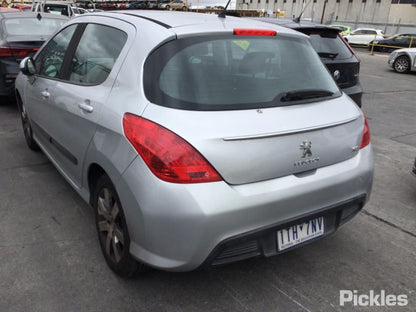 2012 PEUGEOT 308 T7, HATCH, ACCESS, NON PARK SENSOR TYPE, 08/11-12/13 7410EP REAR BUMPER