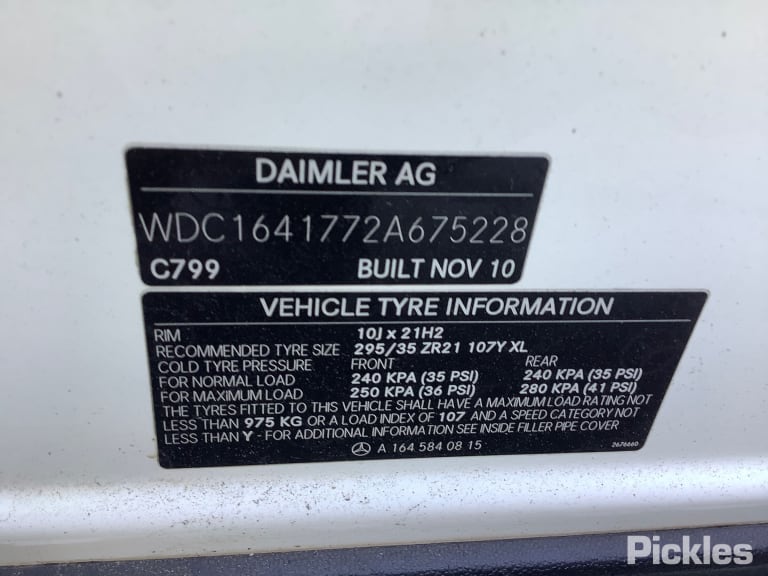 2011 MERCEDES M CLASS W164, 09/05-12/11  ASHTRAY