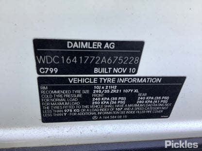 2011 MERCEDES M CLASS W164, 09/05-12/11  ASHTRAY