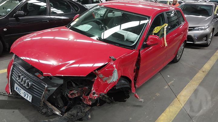 2009 AUDI A3 A3/S3, 8P, 5DR HATCH, NON PARK SENSORS TYPE, 07/08-04/13 8P4807303G REAR BUMPER