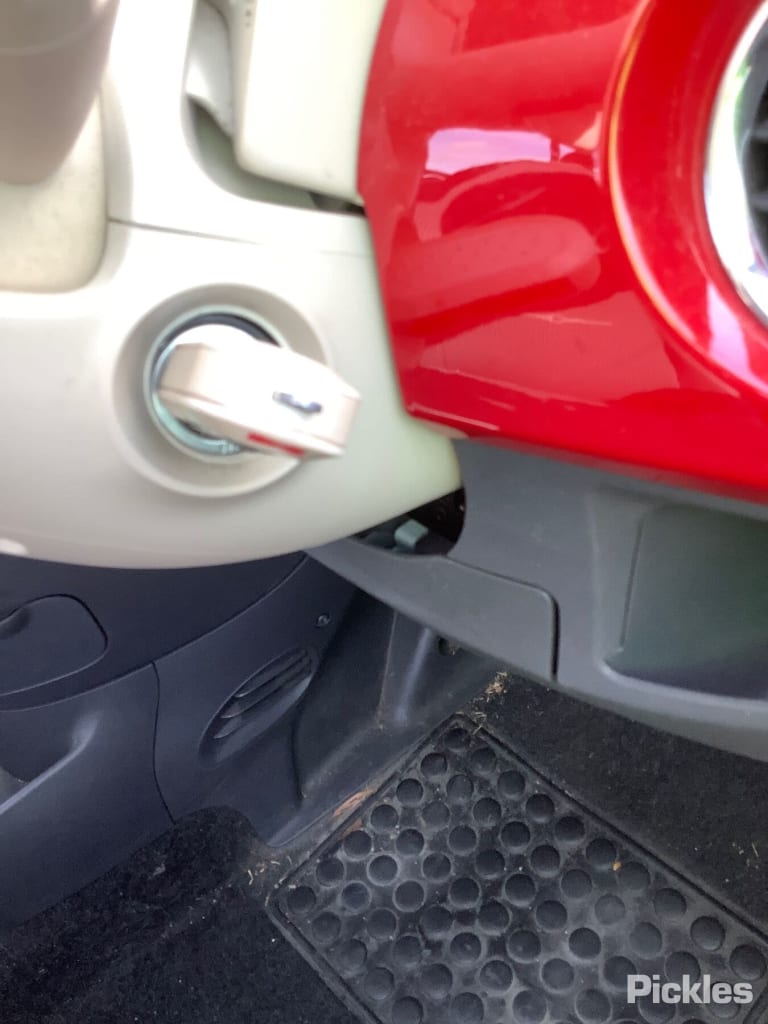 2014 FIAT 500 ELECT ADJ, NON HEATED, BLACK TYPE, 03/08-09/15 735600599 RIGHT DOOR MIRROR