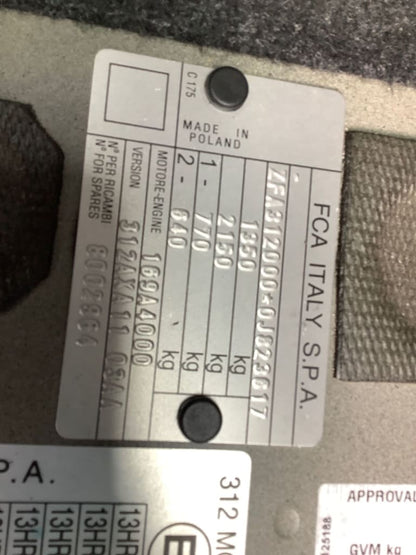 2017 FIAT 500 ENGINE ECU, 1.4, PETROL, ECU ONLY, 03/08-02/17 55278894 ECU