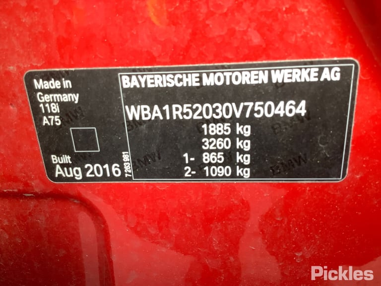 2016 BMW 1 SERIES RIGHT FRONT DOOR LOCK, F20, HATCH, W/ ALARM OR COMFORT ACCESS, 06/11-04/19 51217202144 DOOR BOOT GATE LOCK