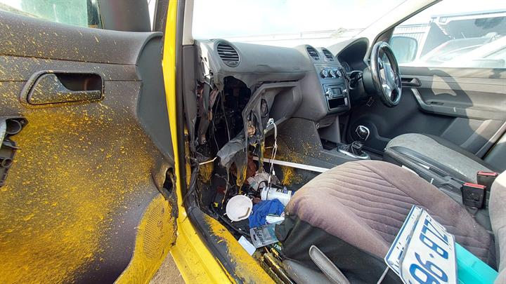 2012 VOLKSWAGEN CADDY 2K, POWER, 12/04-06/15 2K2837729L LEFT FRONT WINDOW REG MOTOR