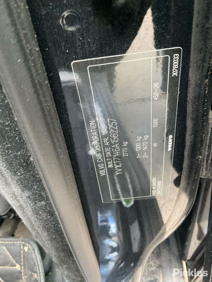 2010 VOLVO XC90 LH REAR 3RD ROW, SEAT BELT ONLY, 01/05-12/14  SEAT BELT STALK