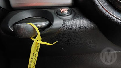 2014 MINI COOPER RH FRONT, SEAT BELT ONLY, WAGON, R55, 03/08-05/14  SEAT BELT STALK