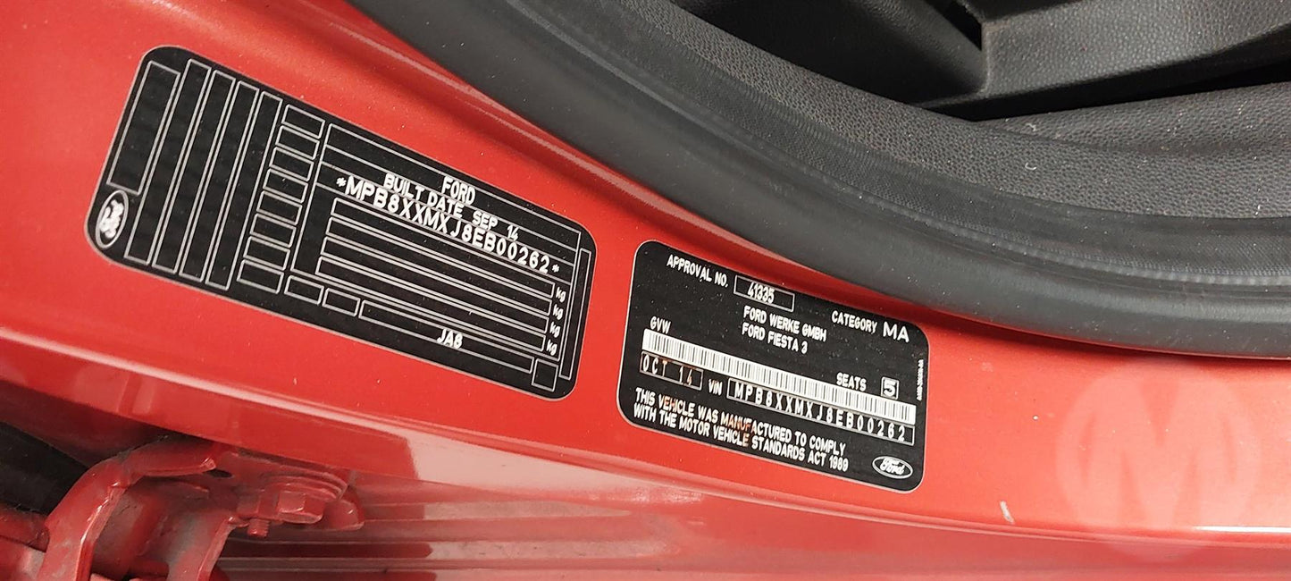 2015 FORD FIESTA WZ, 5DR HATCH, AMBIENTE/SPORT/TREND (BOLT ON PLASTIC), 06/13-12/19  RADIATOR SUPPORT