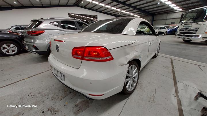 2011 VOLKSWAGEN EOS 1F, 05/11-12/14 1Q0845042H RIGHT REAR SIDE GLASS