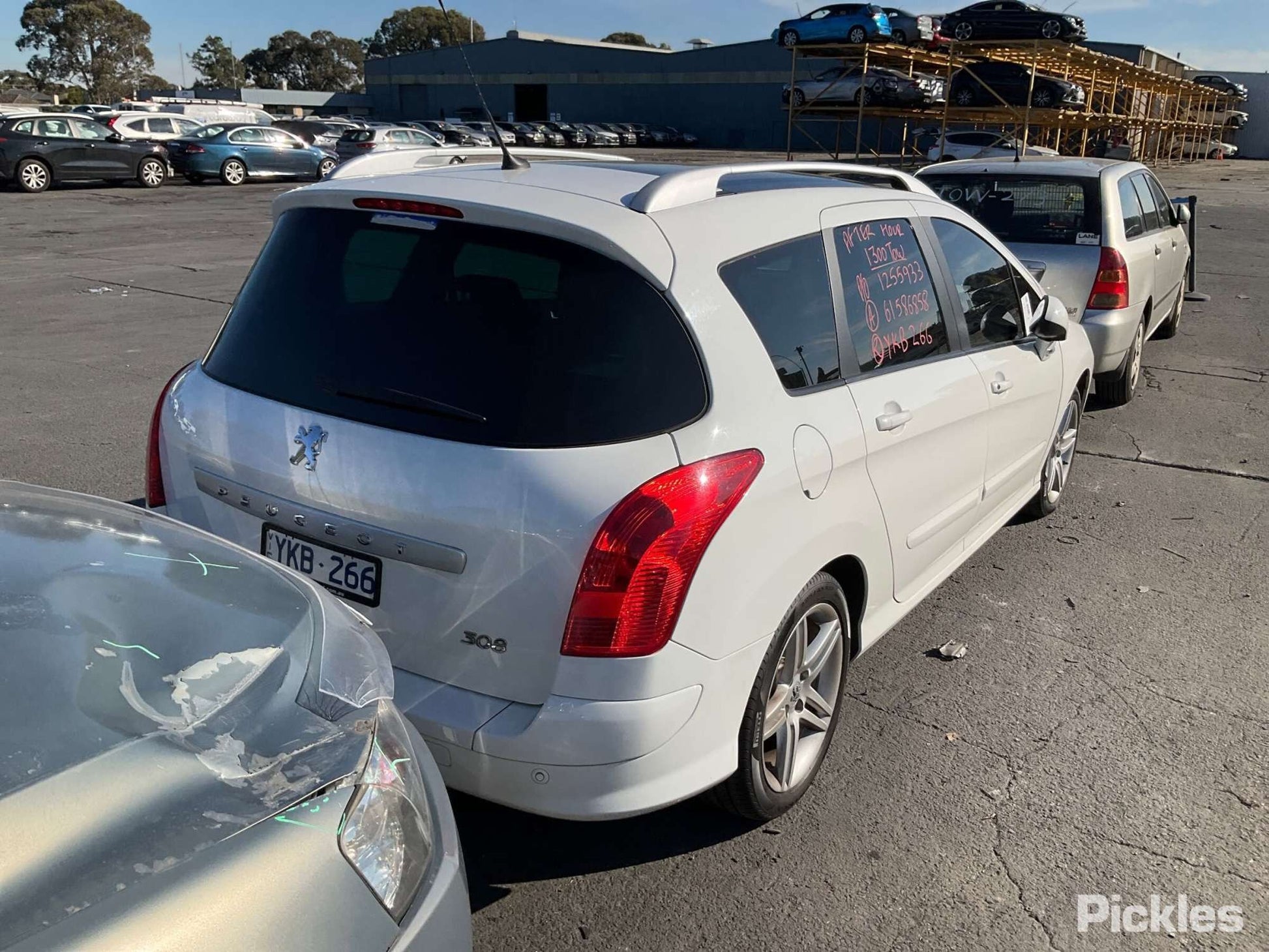 2011 PEUGEOT 308 T7, WAGON, 08/08-12/13 9008 X1 RIGHT REAR DOOR SLIDING
