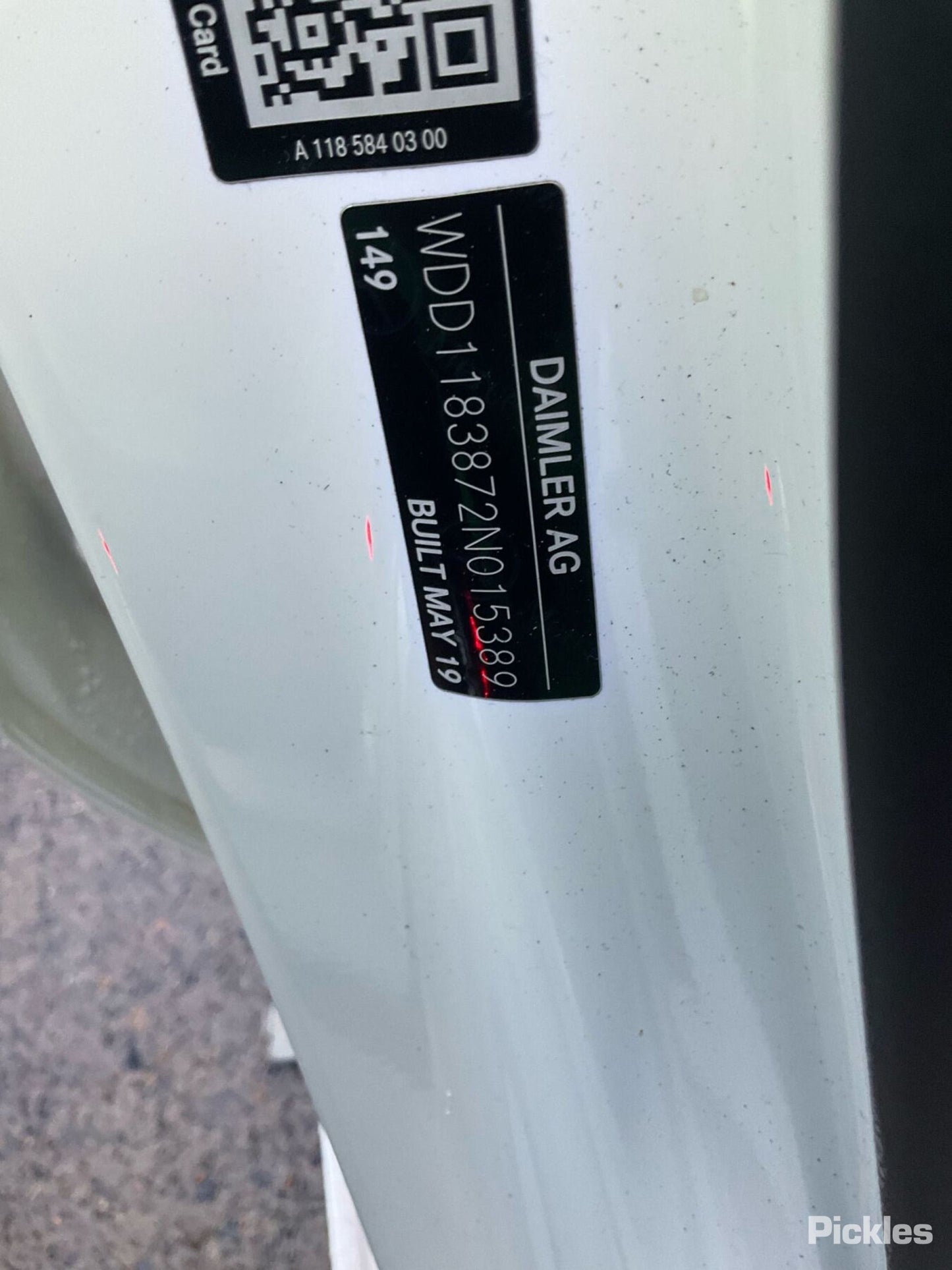 2019 MERCEDES CLA CLASS C118, 02/19- A1187202101 LEFT FRONT DOOR