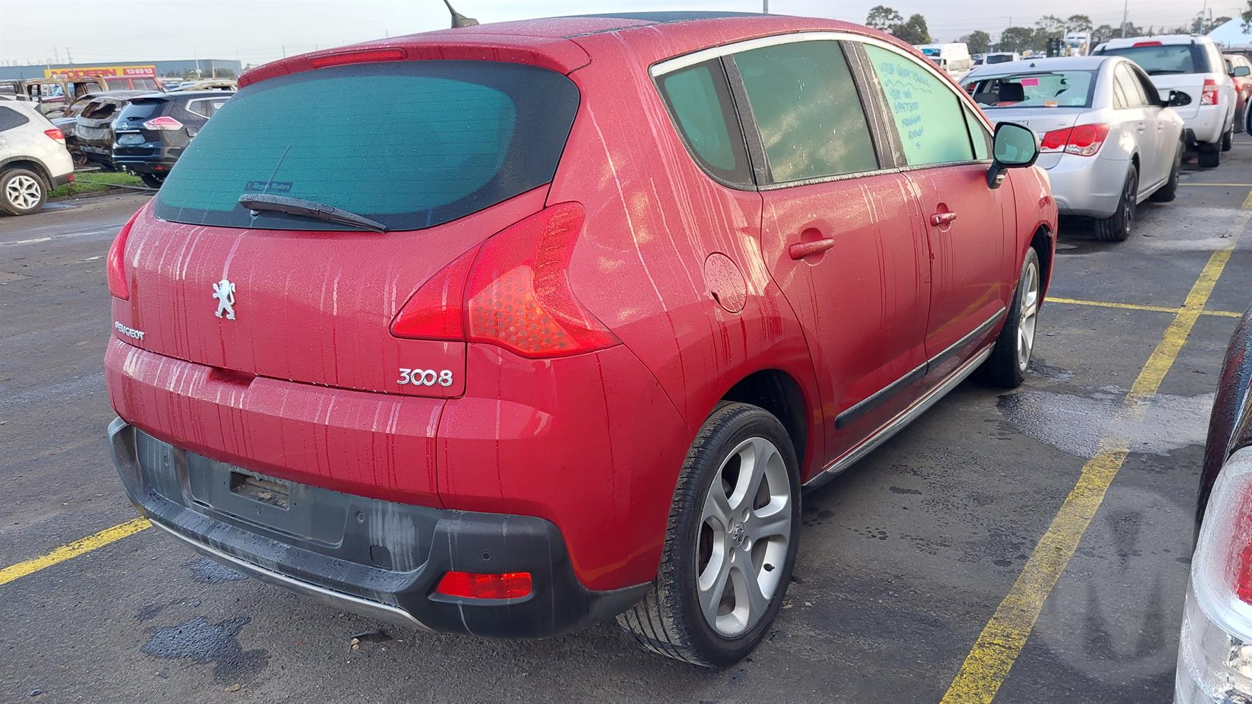 2010 PEUGEOT 3008 T8, IN BODY, 05/10-12/14 6351HC RIGHT TAILLIGHT