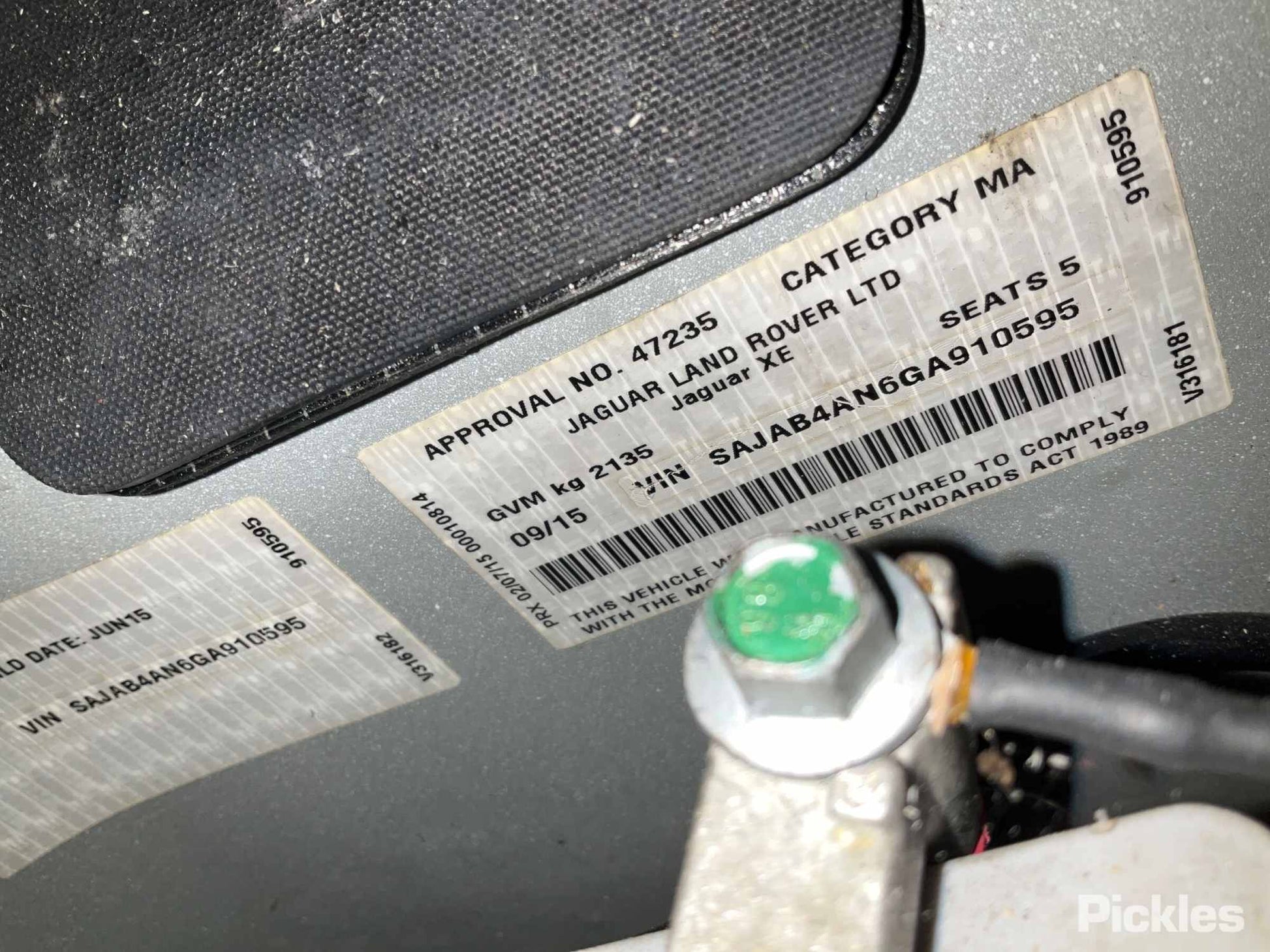 2015 JAGUAR XE FRONT (RH SIDE), X760, 05/15- T4N1180 WIPER ARM