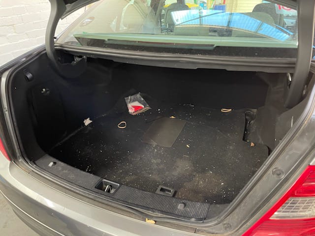 2009 MERCEDES C CLASS W204, CLASSIC, W/ PARK SENSOR TYPE, 07/07-05/11 A2048801240 REAR BUMPER