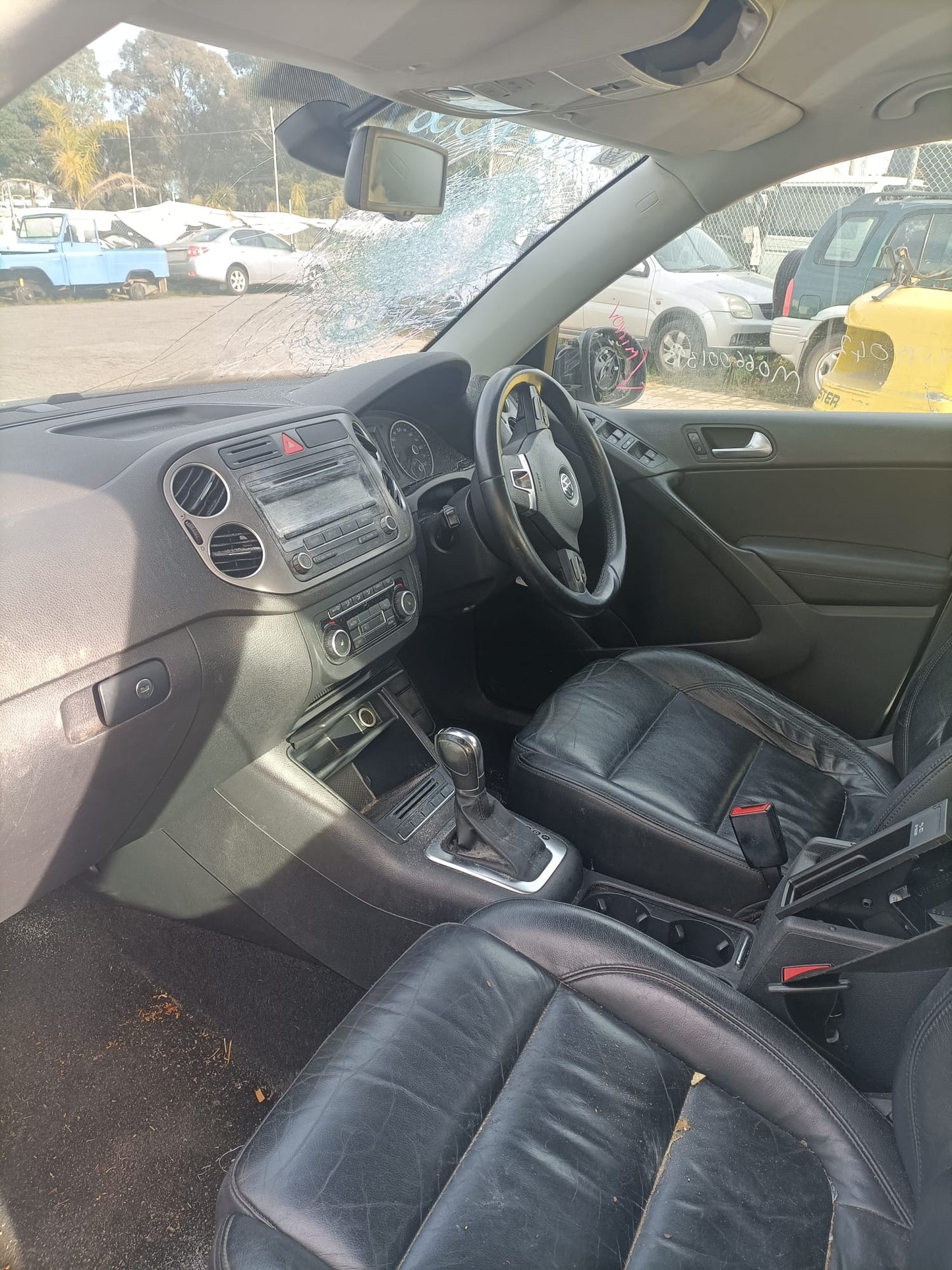 2011 VOLKSWAGEN TIGUAN LEATHER, 5N, BLACK, 05/08-08/16 1T0419091AC STEERING WHEEL