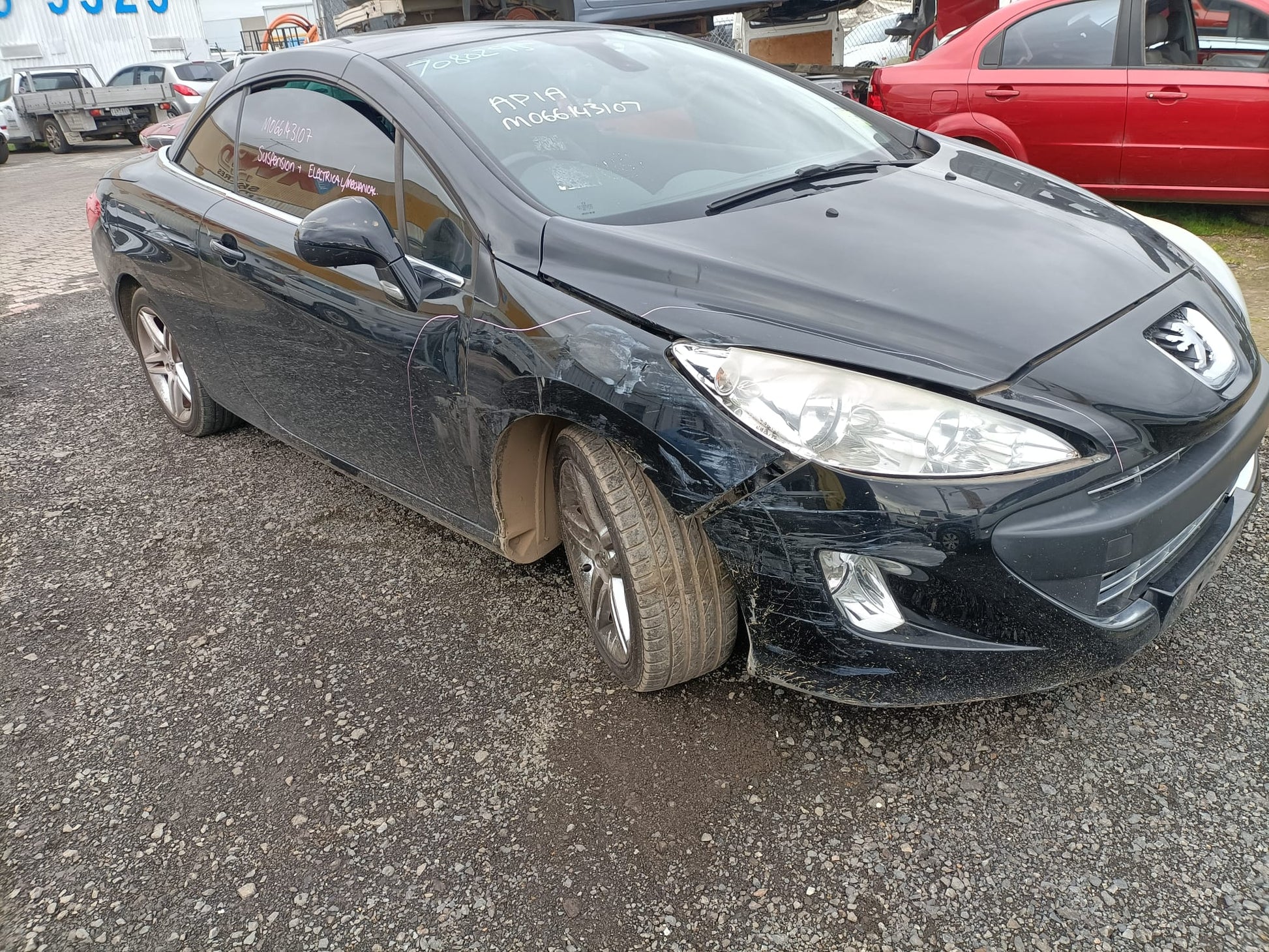 2009 PEUGEOT 308 T7, CABRIO, POWER FOLDING, 07/09-09/14 8153YA RIGHT DOOR MIRROR