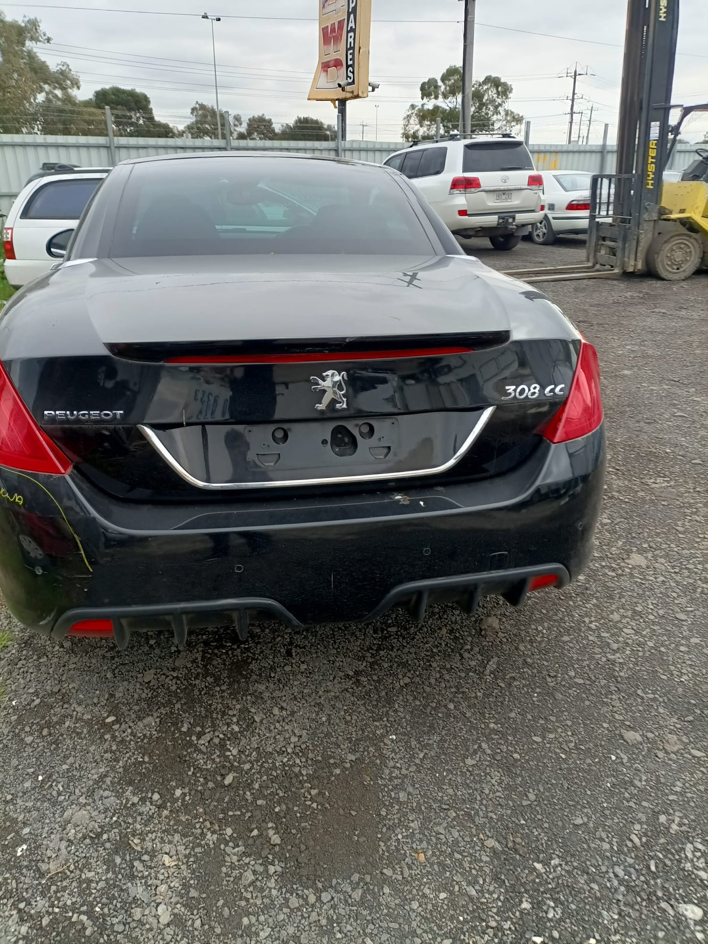 2009 PEUGEOT 308 T7, CABRIO, 07/09-09/14 6351GG RIGHT TAILLIGHT