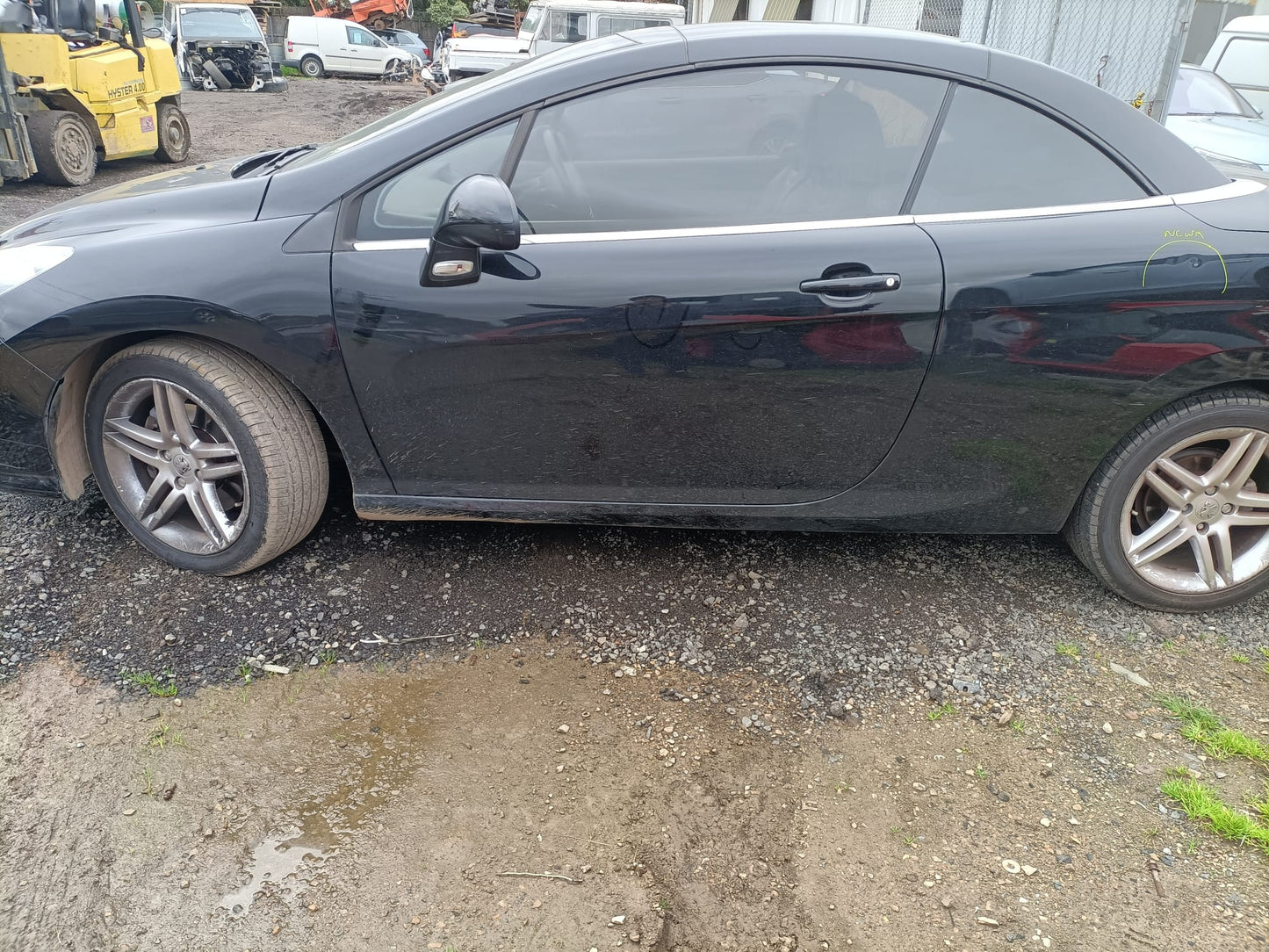 2009 PEUGEOT 308 T7, CABRIO, POWER FOLDING, 07/09-09/14 8153YA RIGHT DOOR MIRROR