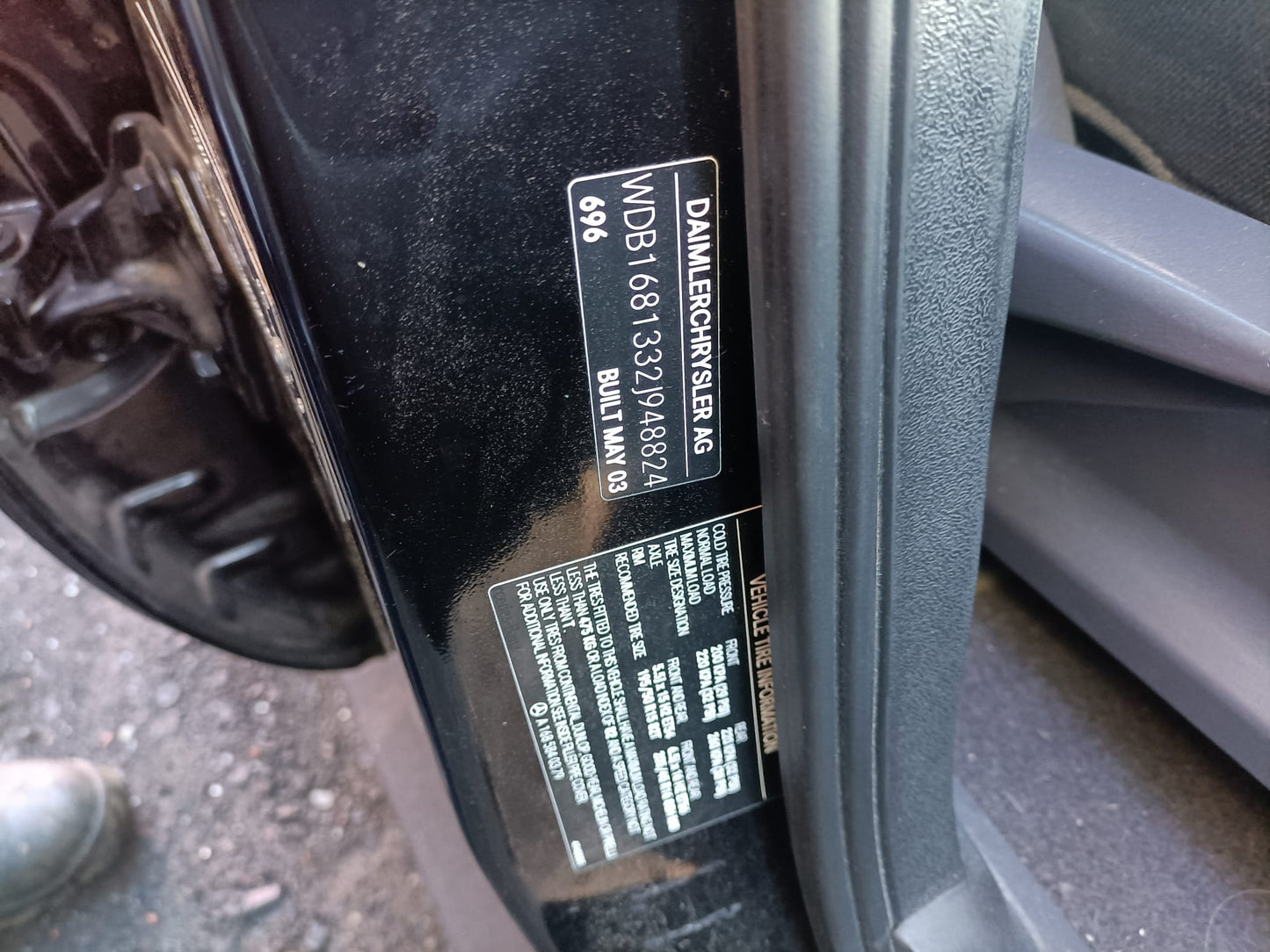 2003 MERCEDES A CLASS W168, HATCH, 07/01-03/05 A1688202764 LEFT TAILLIGHT