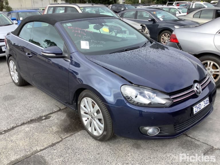 2011 VOLKSWAGEN GOLF GEN 6, PAIR, CABRIO, BLACK, 07/11-01/16  5K7857551H  5K7857552F SUNVISOR