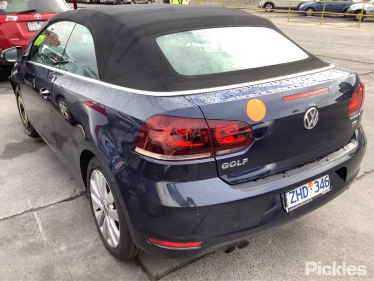 2011 VOLKSWAGEN GOLF GEN 6, PAIR, CABRIO, BLACK, 07/11-01/16  5K7857551H  5K7857552F SUNVISOR
