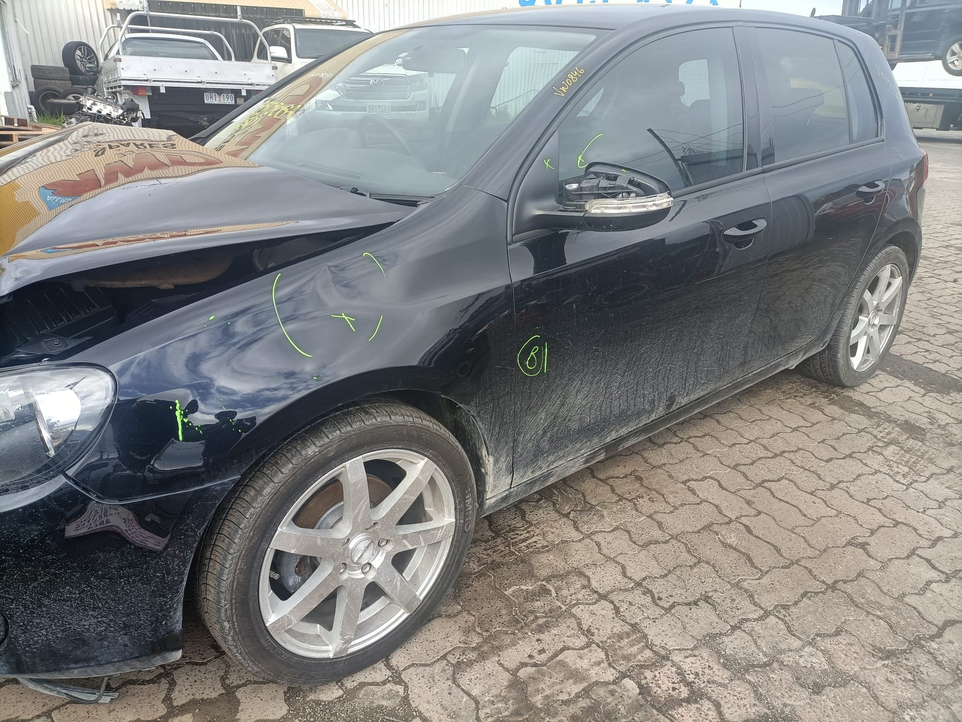 2012 VOLKSWAGEN GOLF RIGHT FRONT DOOR LOCK, GEN 6, HATCH/CABRIO, P/N 5K2837016D, 10/08-01/16 5K2837016D DOOR BOOT GATE LOCK