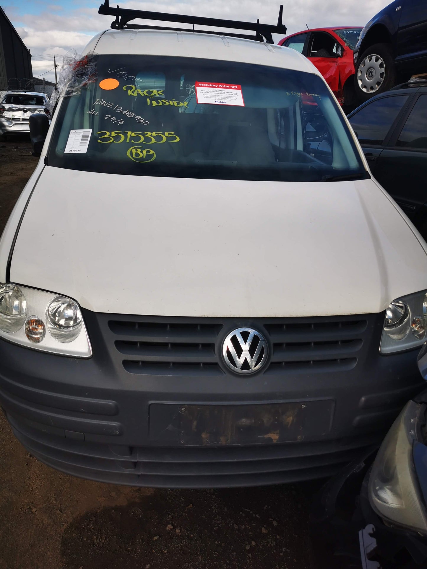 2008 VOLKSWAGEN CADDY 2K, CHROME INSERT TYPE, 12/04-08/10  RIGHT HEADLAMP