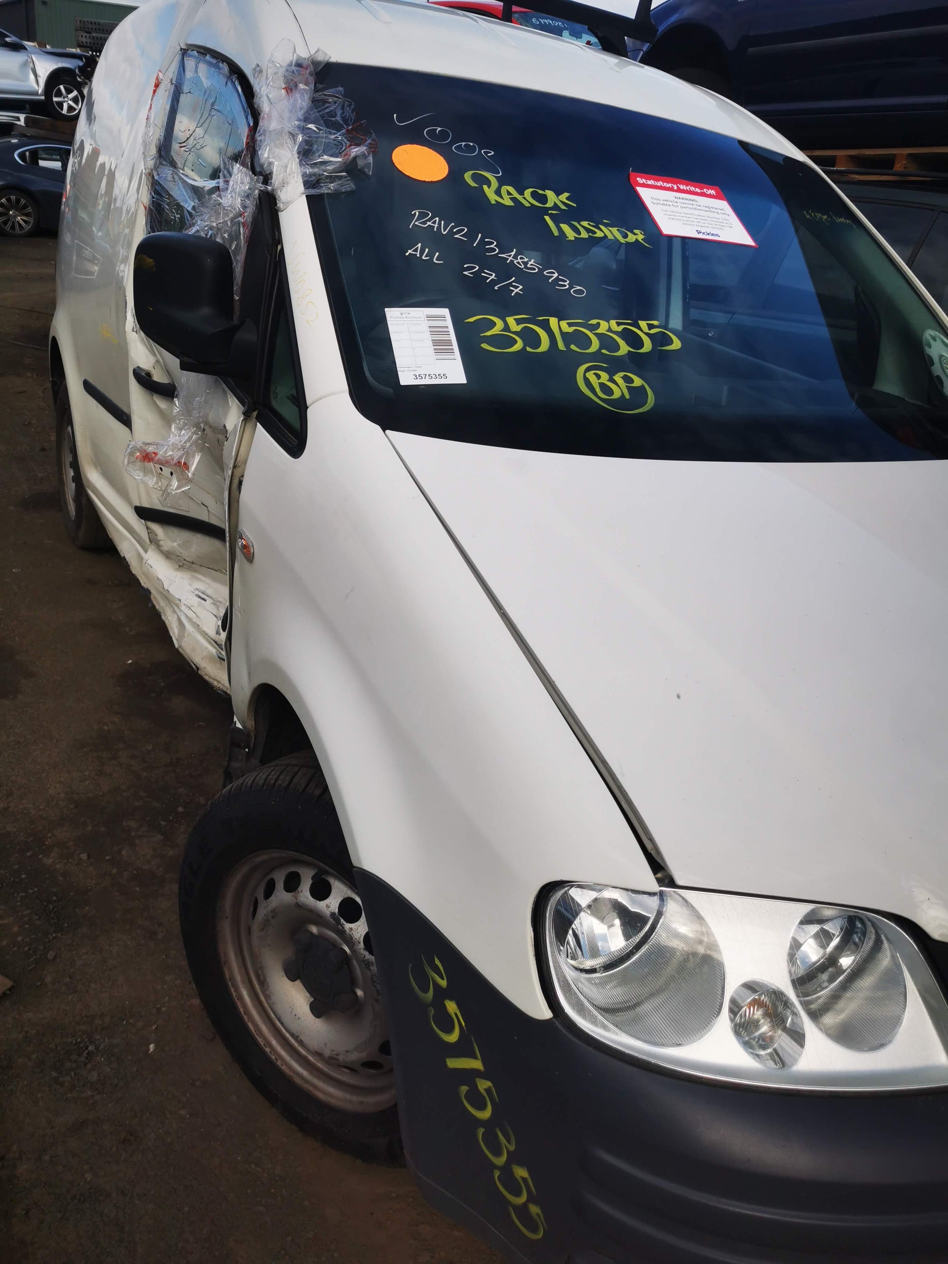 2008 VOLKSWAGEN CADDY 2K, 12/04-08/10 1T0823031D BONNET