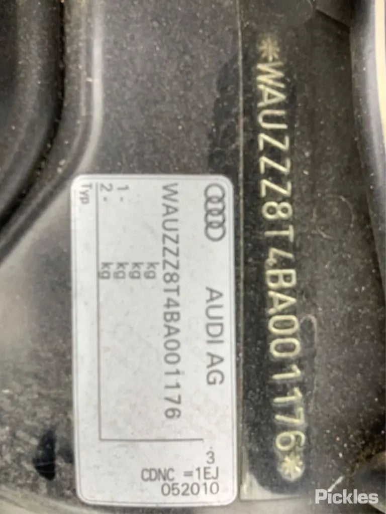 2010 AUDI A5/S5 RIGHT REAR DOOR LOCK, 8T, SINGLE ROW (6 PIN), P/N 8K0839016C, 10/09-11/16 8K0839016C DOOR BOOT GATE LOCK