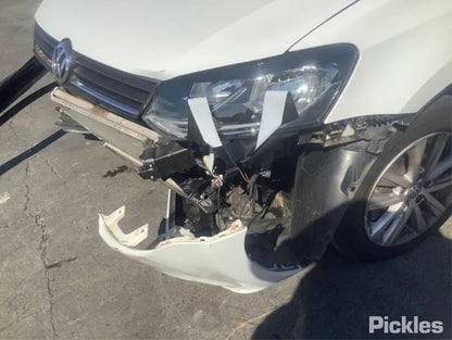 2016 VOLKSWAGEN POLO 6R, HALOGEN, RECTANGULAR REFLECTOR TYPE, 05/14-09/17  LEFT HEADLAMP