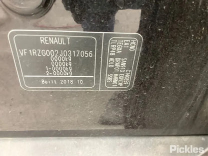 2019 RENAULT KALEOS RH FRONT (MASTER SWITCH), W/ AUTO UP & DOWN TYPE, NON POWER FOLD MIRROR, XZG, 05/16-09/20  PWR DR WIND SWITCH
