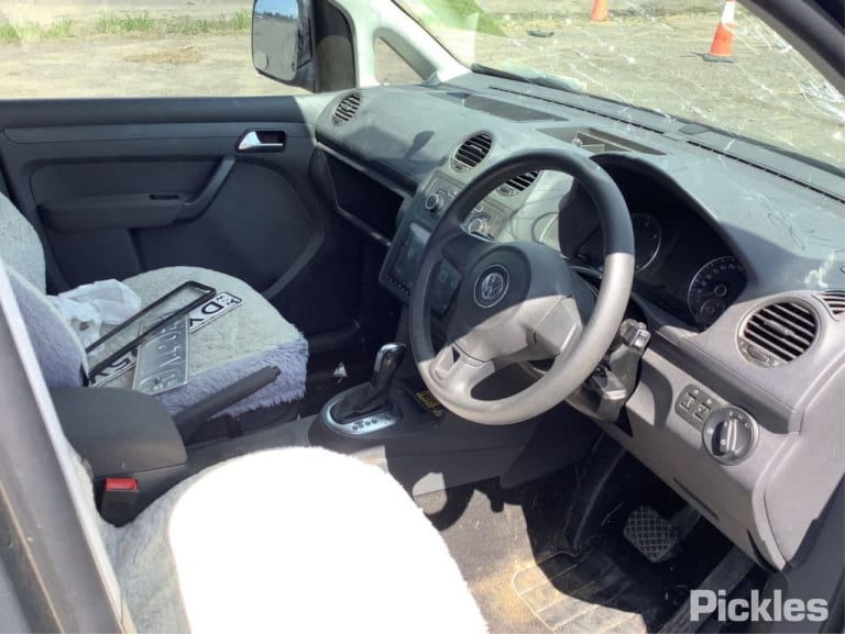 2012 VOLKSWAGEN CADDY 2K, COLOUR CODED, MAXI LIFE, W/ PARK SENSOR TYPE, 08/10-06/15 2K0807417AL REAR BUMPER