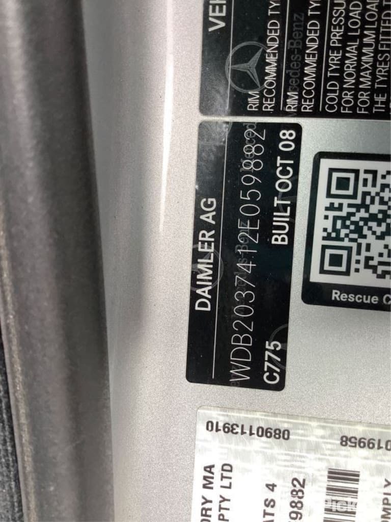 2009 MERCEDES CLC CLASS TAILGATE, CL203, 08/08-03/11 A2037400705 BOOTLID TAILGATE