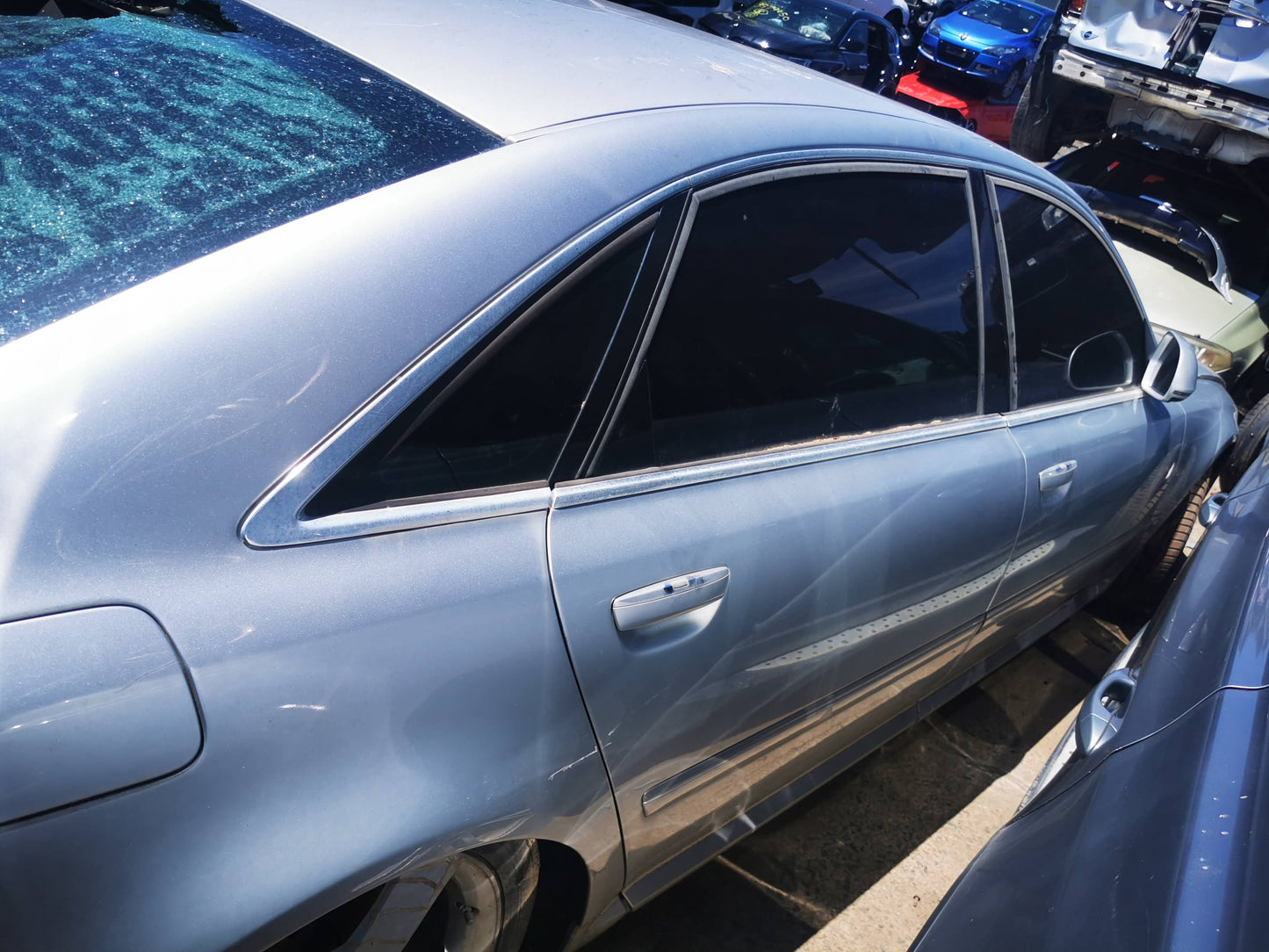 2009 AUDI A8 D3, LWB, 09/03-08/10 4E4845026J RIGHT REAR DOOR WINDOW