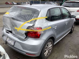 2017 VOLKSWAGEN POLO 6R, HALOGEN, RECTANGULAR REFLECTOR TYPE, 05/14-09/17 6C2941005B LEFT HEADLAMP