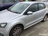 2017 VOLKSWAGEN POLO 6R, HALOGEN, RECTANGULAR REFLECTOR TYPE, 05/14-09/17 6C2941005B LEFT HEADLAMP