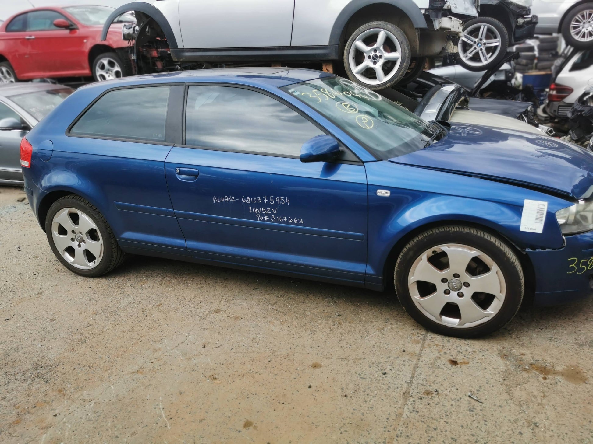 2005 AUDI A3 A3, STEERING WHEEL, 8P, 3DR/5DR HATCH, 06/04-07/08  RIGHT AIRBAG