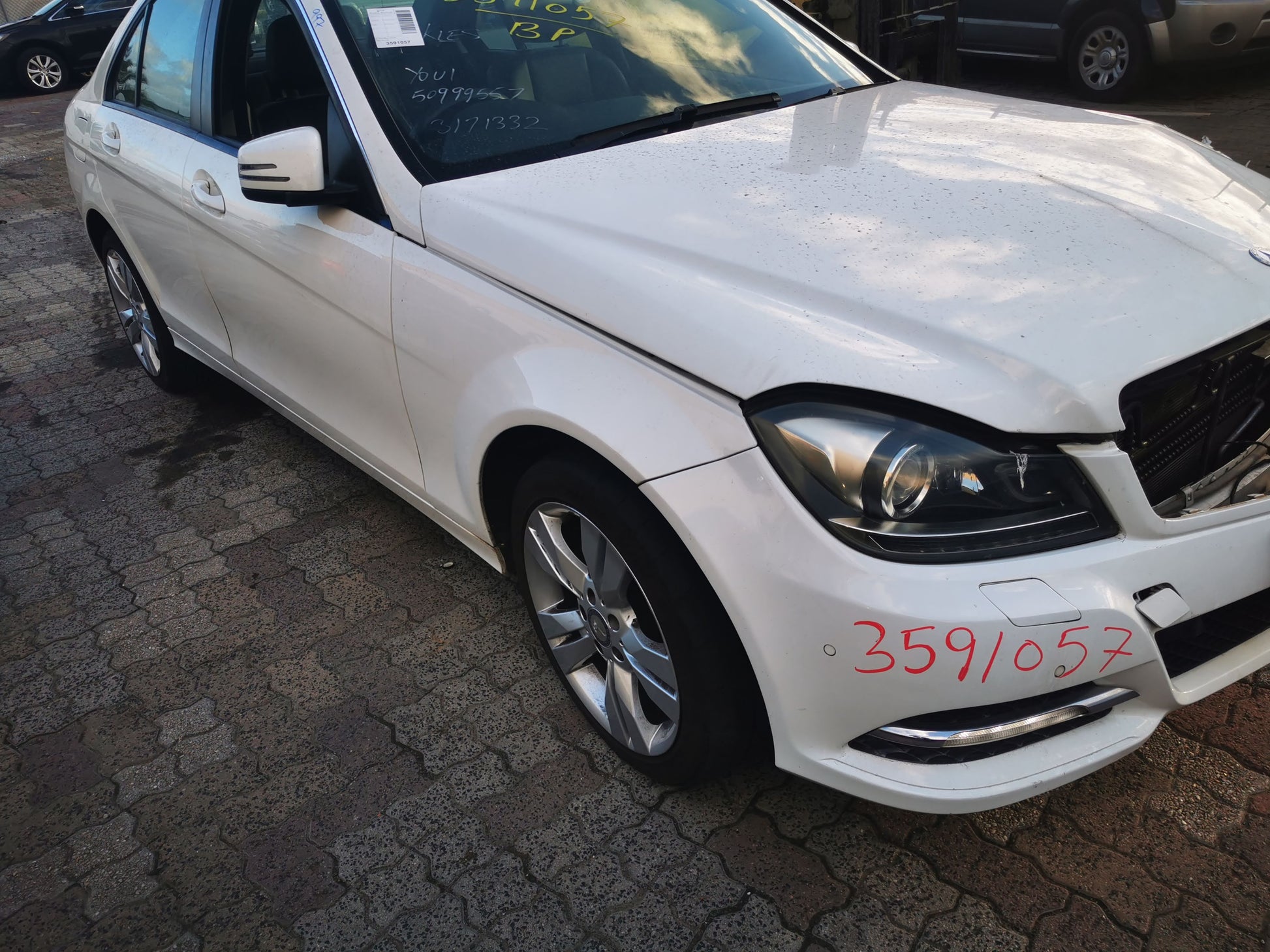 2013 MERCEDES C CLASS LH FRONT, SEAT BELT ONLY, W204/S204, SEDAN/WAGON, 05/11-07/14  SEAT BELT STALK