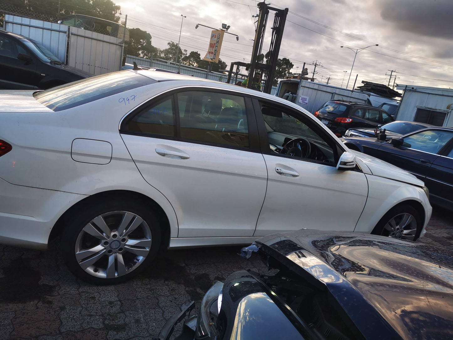 2013 MERCEDES C CLASS LH FRONT, SEAT BELT ONLY, W204/S204, SEDAN/WAGON, 05/11-07/14  SEAT BELT STALK