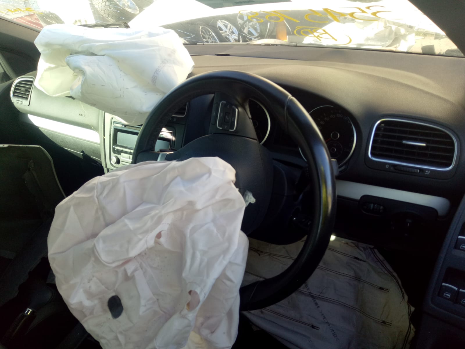 2011 VOLKSWAGEN GOLF GEN 6, PAIR, CABRIO, BLACK, 07/11-01/16  5K7857551F  5K7857552F SUNVISOR