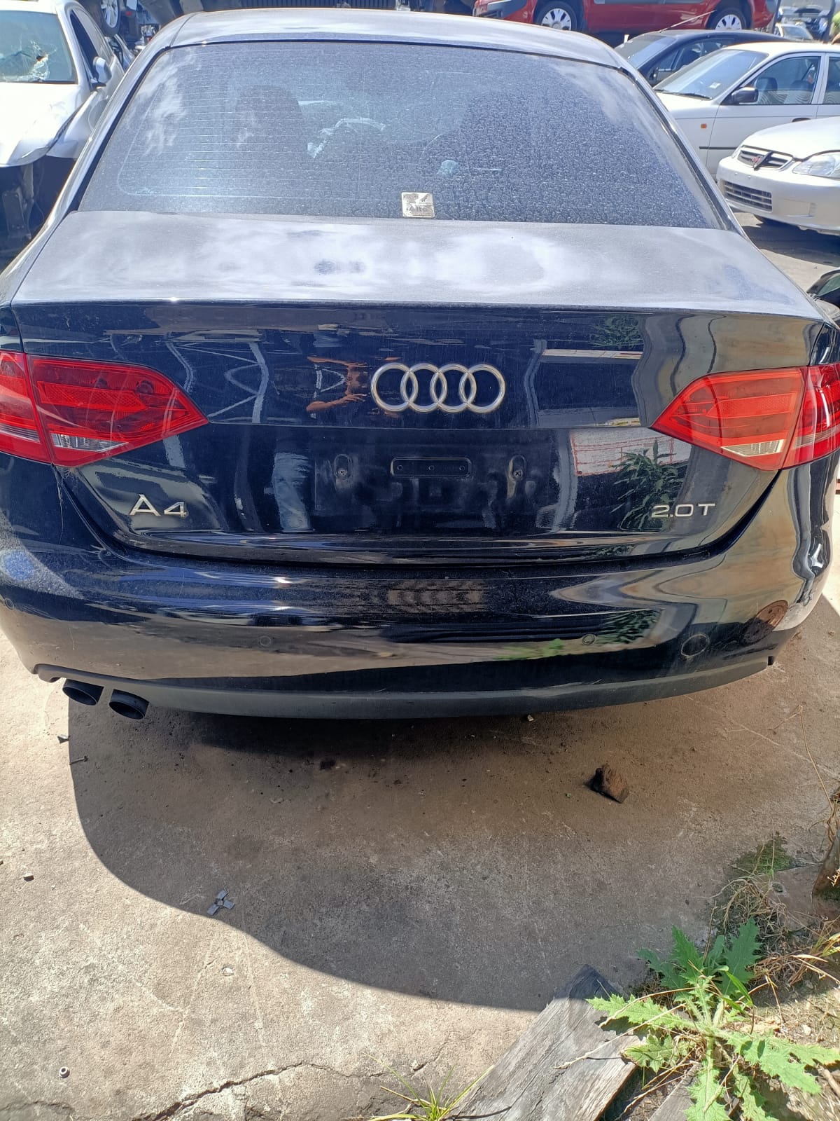 2010 AUDI A4 BUMPER BAR, B8 8K, SEDAN, NON S-LINE, W/ PARK SENSOR TYPE, 02/08-06/12 8K5807303A REAR BUMPER