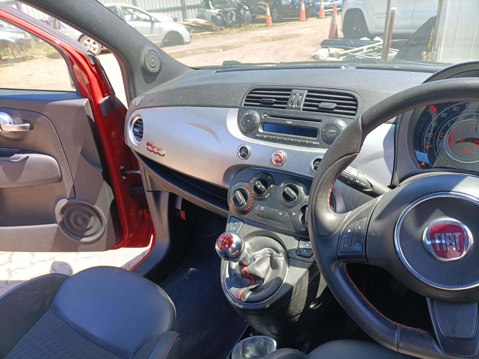 2014 FIAT 500 LH SIDE, 03/08- 735481442 SUNVISOR