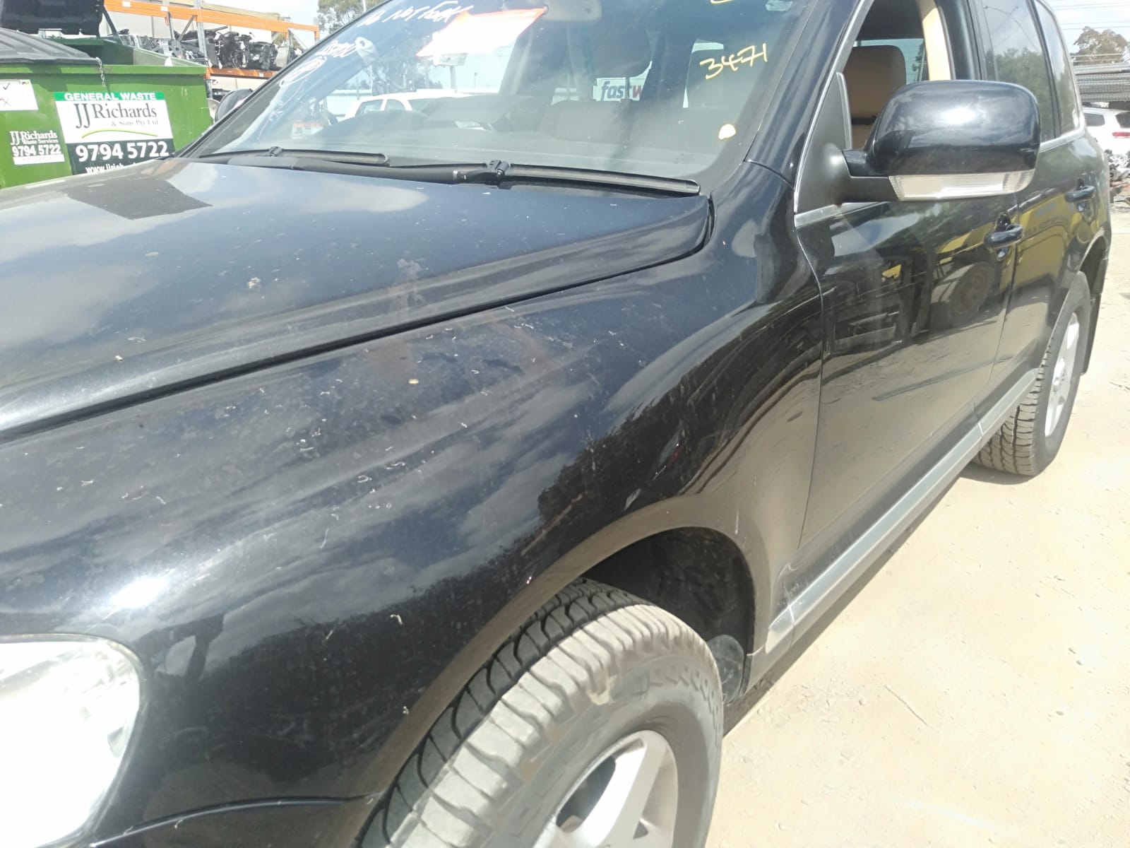 2007 VOLKSWAGEN TOUAREG 7L, W/ PARK SENSOR, NON H/LAMP WASHER TYPE, 12/06-12/10 7L6807217AF FRONT BUMPER