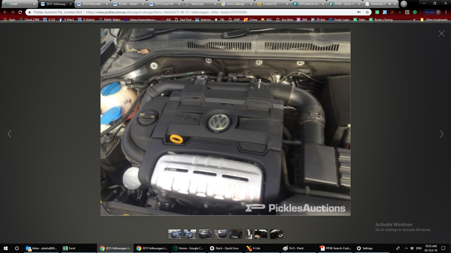 2015 VOLKSWAGEN JETTA PETROL, 1.4, BOSCH P/N 03C903023A, 1B, 02/11-12/17 03C903023A ALTERNATOR